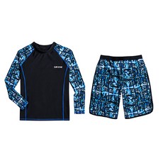 童款衝浪防曬長袖上衣+短褲套裝 SF58