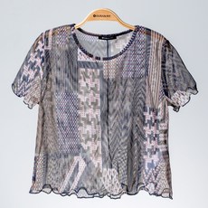 DURAN 女款透膚短袖罩衫 DTF2S-3035