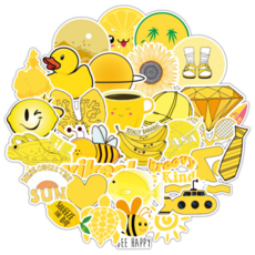 Woongming Store 筆記型電腦裝飾可愛感性貼紙 50p 套組, 1套, 類型 5