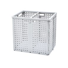 MINEING 塑膠方型洗衣籃, 灰色, 1個