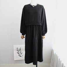 iyaan 孕婦兩件式加絨長袖連身裙