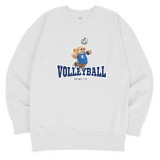 에어플레인 기모 배구 곰돌이 스탠다드 맨투맨