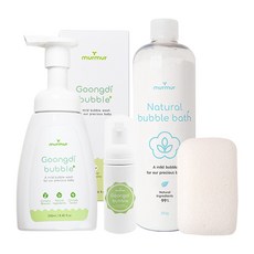 MURMUR 泡泡沐浴粉 350g+泡泡沐浴乳 250ml+便攜分裝容器+蒟蒻海綿, 1組