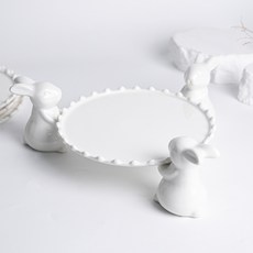 兔子蛋糕架咖啡廳甜點托盤水滴2號+兔子3P套裝, 單一顏色, 1套