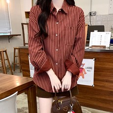 LUNA GIRL 女款 Epol 條紋襯衫 L25FST070819