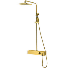 두진 아이언 해바라기 샤워 수전 DB9090P, 1개, 골드