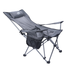 家真好折疊式躺椅戶外休閒露營椅 深灰色 52*40*110cm, 1個