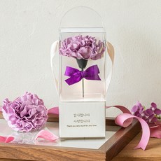 소유공간 어버이날 카네이션 비누꽃 선물 세트 S265-0141 7 x 7 x 22 cm, 퍼플(S265-0141PON), 1세트 퍼플(S265-0141PON), 1세트