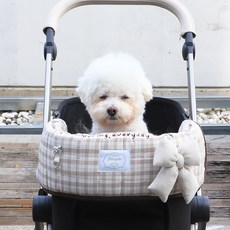 반려동물 슈리본 유모차 커버업 가드, Brown, 1個