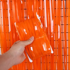 마켓에이 러버 마카롱컬러 파티커튼 1 x 3 m, 오렌지, 3개