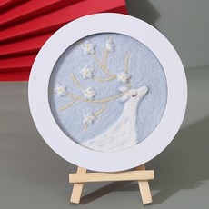 ASHWOLF Mungae Mungae 十字繡斯奎爾 + 支架 + 畫框套組, 1個, 下雪的日子(十字繡)