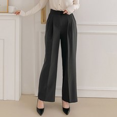 JHSTYLE 女款 長/短版 彈力雙褶寬版彈性隱藏式鬆緊帶高腰西裝褲 SJROK656