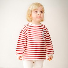 mollimelli 兒童Happy汪汪條紋T恤