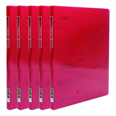 MiDAS HYUNPOONG 10頁 透明Frontier文件夾 A4, 5個, 紅色