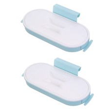 便攜式露營用多功能垃圾袋掛架, 藍色, 2個