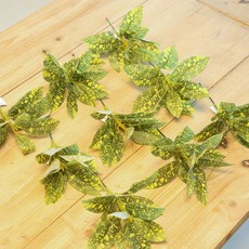 JOART 室內裝飾人造葉片 人造植物葉叢 9入組, 雪斑變葉木, 1套