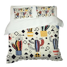 彩色印花被套枕套組 A_RD_163