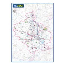 지도닷컴 코팅 충청북도 진천군 대한민국 지도 150 x 210 cm, 1개