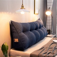 타니코튼 삼각 등받이 쿠션, 데님블루