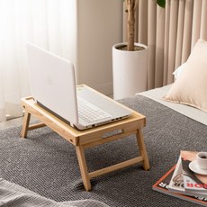 ebonia 雷米木托盤和折疊桌, 淺木色