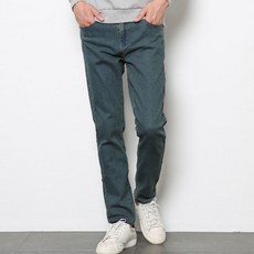 MANTOWN 男士大尺碼口袋剪裁線條修身彈力牛仔褲