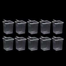 萊蒙克里夫 爬蟲類 直立式 迷你 飼養箱 堆疊箱 9 x 9 x 11cm, 10個, 透明