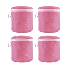 小麥購物 內衣洗衣袋 Y221 圓筒型 53g, 粉色, 4個