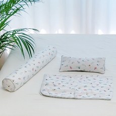 아띠블랑 유아용 베개 + 바디필로우 + 블랭킷 꿀잠 세트, 팜트리