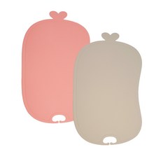 Innol TPU安全砧板 2入組, 粉紅玫瑰/軟可可