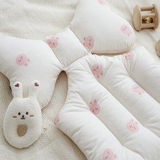 dot to dot 動物朋友們印花四季純棉嬰兒車坐墊, 兔寶寶, 1個