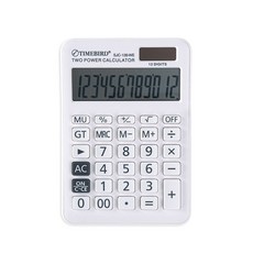 TIMEBIRD 桌上型計算機 SJC-126-WE, 白色, 1個