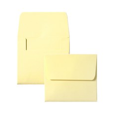 迷你彩虹粉彩信封, 黃色, 100個