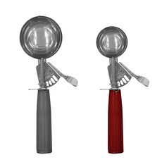 ZEUS 冰淇淋勺8號+24號套組, 灰色, 紅色, 1套