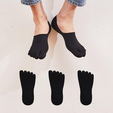 STUDIO SOCKSTOP 男性用涼爽網眼五指船型襪3雙組
