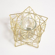 PUKO 五角形框架燭台裝飾 鐵製燭台 小, 單一顏色