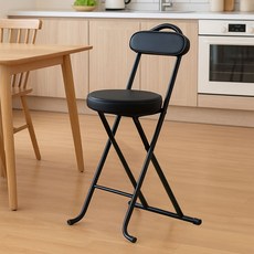 가구느낌 접이식 로홈바 의자, 블랙, 1개