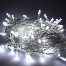 Marsh Marigold 聖誕LED燈泡100燈 A套組, 銀色(電線), 白色(燈泡顏色), 1個