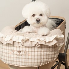 RITOGATO 狗狗Popo荷葉邊寵物推車護欄, 棕色, 1個