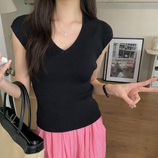 LUNA GIRL 女款 Nuts V領包袖針織衫 L24SMKN031408
