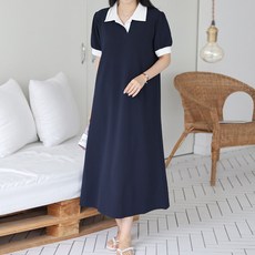 봉봉스토리 너를 만나러 카라배색 임산부 원피스