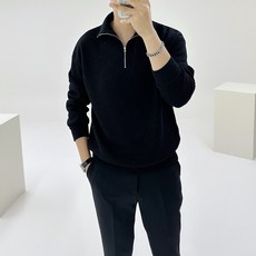 아도르클래식 밸리 터틀 반집업 헨리넥 골지 지퍼 코듀로이 맨투맨