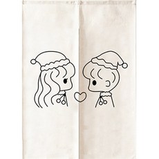 Vinterior 可愛情侶隔間雙開式門簾, TYPE 08