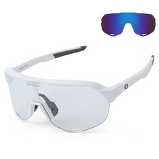 OAKLENS 自行車專用護目鏡 X301 + 偏光 + 變色鏡片組, 1套, 白色