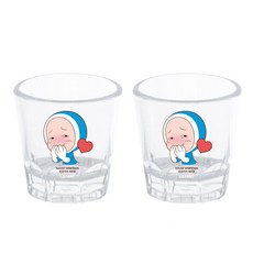 LiLFANT 柔美的細胞小將燒酒杯, 2個, 混合顏色