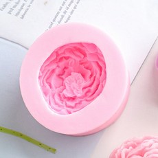 홈인테리어 수제 석고 캔들 모란 꽃 실리콘 몰드