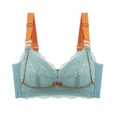 Alleophom 雙色蕾絲前開式哺乳內衣