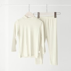 olomimi 兒童半高領9分人造絲羅紋上下衣套裝