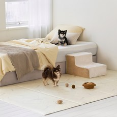 울리 반려동물 미끄럼방지 4단 폴딩매트, 마블, 1개