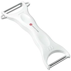 SHIMOMURA 下村工業 Delicious Kitchen 雙面土豆刀 KZ-607, Clova White, 1個