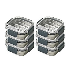 Glasslock Cheftoff Cleansum 不銹鋼密封容器 500 毫升, 單品, 6個